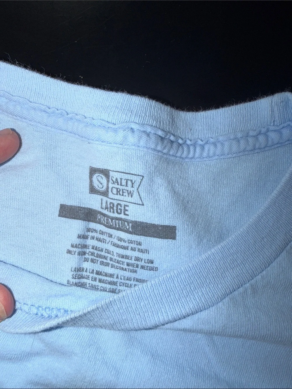 Salty Crew light blue Short Sleeve Logo t shirt